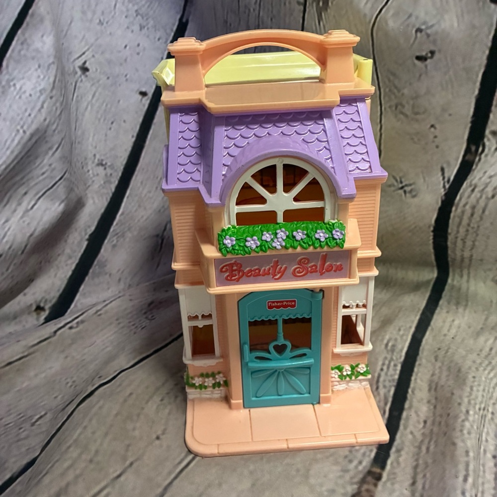 Y2K VTG Fisher Price Sweet Streets Beauty Salon Pet Shop 2001 Playset KidCore